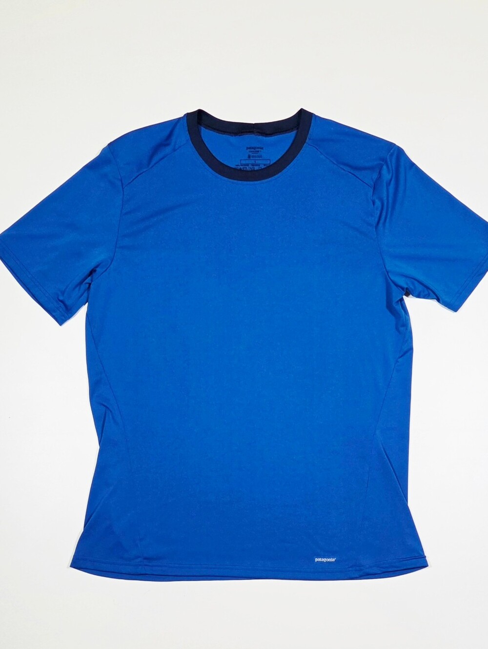 Patagonia Shirt Mens L Blue Capilene 1 Silkweight Made In USA Preppy Golf